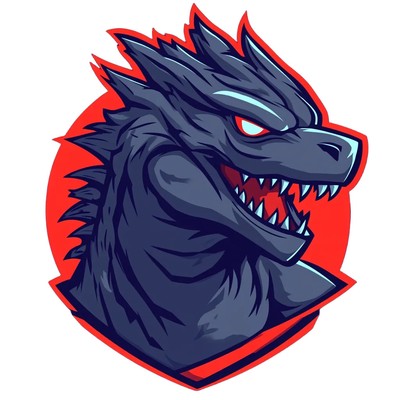 Chibi Godzilla Art Vinyl Car Decal Sticker – Waterproof & UV-Resistant-image