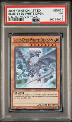 Yu-Gi-Oh! The Dark Side of Dimensions Movie Pack Blue-Eyes White Dragon  PSA  7-image