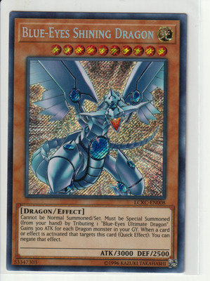 1996 Yu-Gi-Oh! Secret Rare Blue-Eyes Shining Dragon #LCKC-EN008-image