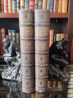 1864 National Portrait Gallery of Eminent Americans  2 Vol set Leather Bindings-image