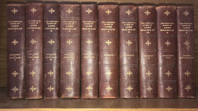 LEATHER Set;LORD MACAULAY’s Works! History England Complete 1910-image