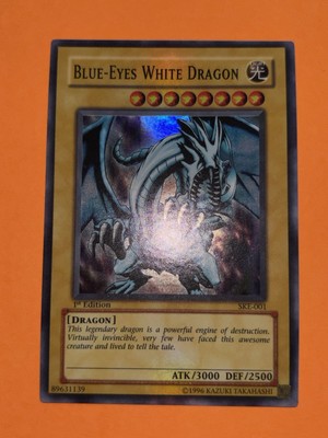 Blue-Eyes White Dragon SKE-001 1st Edition Kaiba NM/M NEAR MINT/Mint Super Rare-image