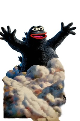 Pepe Vs Godzilla Vinyl Car Decal Sticker – Waterproof & UV-Resistant-image