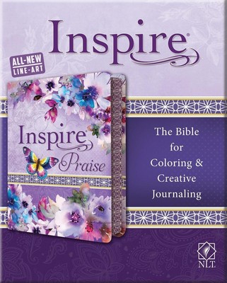 Inspire Praise Bible NLT, Feminine Deluxe by Tyndale (English) Leather Book-image