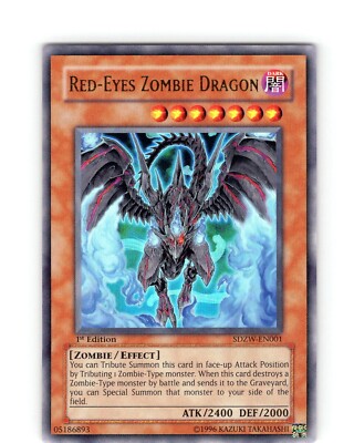 Yu-Gi-Oh TCG Red-Eyes Zombie Dragon SDZW-EN001 1st Edition Ultra Rare LP-NM-image