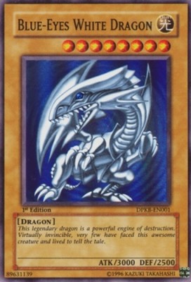 Blue-Eyes White Dragon - DPKB-EN001 - Super Rare - Unlimited Edition LP YuGiOh! -image