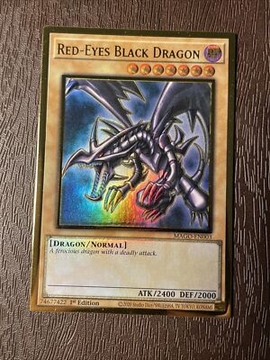 Yugioh! Red-Eyes Black Dragon - Maximum Gold - MAGO-EN003 NM 1st Edition-image
