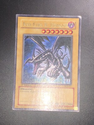 YUGIOH! RED EYES B. DRAGON SDJ-001 ULTRA RARE 1ST EDITION-image
