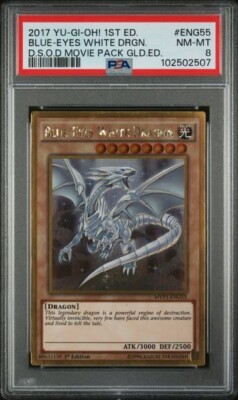 Blue-Eyes White Dragon MVP1-ENG55 Yugioh PSA 8-image