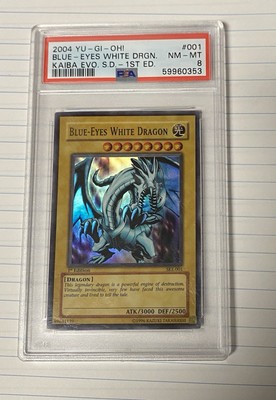 PSA 8 NM-MT Blue-Eyes White Dragon SKE-001 Super Rare 1st Edition-image