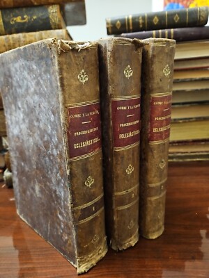 Antique 1868 TRATADO TEORICO-PRÁCTICO DE PROCEDIMIENTOS Eclesiástico, 3 Volumes -image