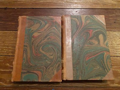 1920 Leather bound Swedish 2 volumes JOHAN LUDVIG RUNEBUERG Collected Writings-image