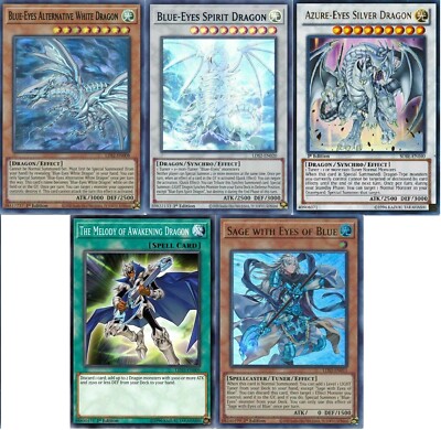 Yugioh Blue-Eyes White Dragon Tournament Deck - Alternative - Sage  -  55 Cards-image