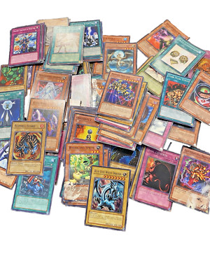 vintage yugioh cards 1996 lot large stack blue eyes white dragon-image