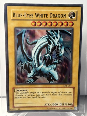 YUGIOH BLUE-EYES WHITE DRAGON SKE-001 SUPER HP/CREASES-image