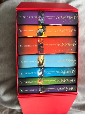 Harry Potter Complete Collection 7 Books Set Collection J K Rowling Hardback Red-image