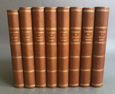 [Hans Christian Andersen]   Folkekalender for Danmark (8 Volume Set)  1852-1876 -image