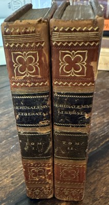 2 Antique 1818 La Gerusalemme Liberata By  Torquato Tasso-Pocket Book Size-image