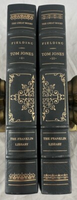 Franklin Library Leather Gilded 2v Set Tom Jones Henry Fielding Great Books-image