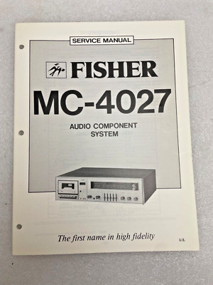 Vintage Original Fisher MC-4027 Audio Component System Service Manual Repair-image