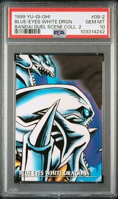 PSA10 GEM MINT BLUE-EYES WHITE DRGN BANDAI DUEL SCENE COLL.2 08-2 1999 YU-GI-OH!-image