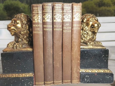 Robert Louis Stevenson Prince Otto Romance 1900s Biographical Book Set of 5-image