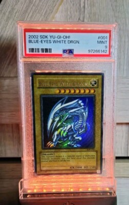 2002 Yu-Gi-Oh! PSA 9 Gem Mint SDK-001- Blue-Eyes White ULTRA RARE Sealed-image