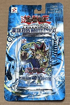 Vintage Yugioh Yu-Gi-Oh! Legend of Blue Eyes White Dragon Booster Blister Pack-image