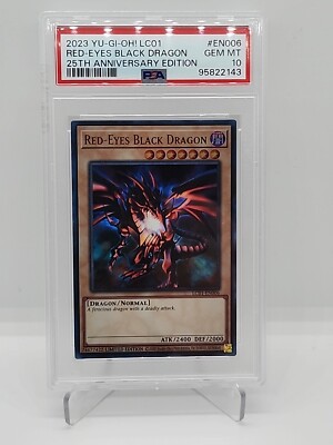 PSA 10 Gem MT Red-Eyes Black Dragon LC01-EN006 25th Anniversary Edition-image
