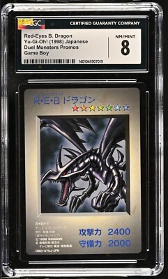 Yugioh Card Red-Eyes Black Dragon Duel Monsters Game Boy Promo CGC 8 NM/MINT-image