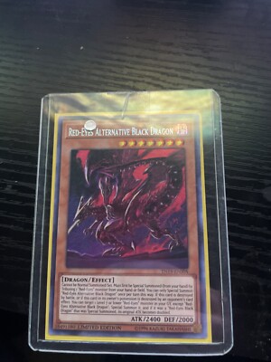 Yu-Gi-Oh! TCG Red-Eyes Alternative Black Dragon 2019 Gold Sarcophagus Tin...-image