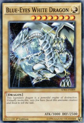 Yu-gi-oh Blue-Eyes White Dragon - SDKS-EN009 - 1st Edition - Near Mint Card-image