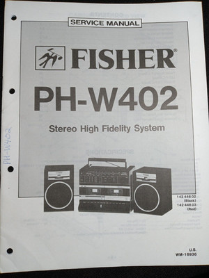 Fisher PH-W402 Service Manual Stereo High Fidelity System Original-image