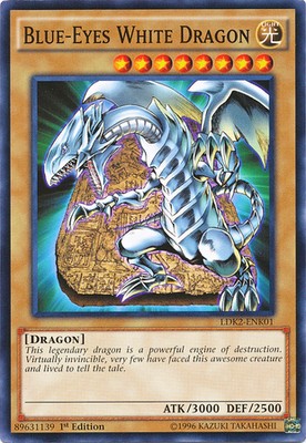 Blue-Eyes White Dragon (SDDC art) - LDK2-ENK01  - Common - 1st Edition Near Mint-image