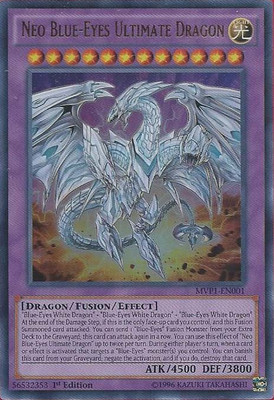 Near Mint x 1 Neo Blue-Eyes Ultimate Dragon - MVP1-EN001 - Ultra Rare - 1st Edit-image