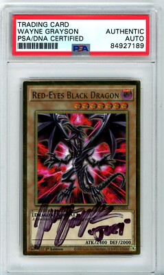 PSA Wayne Grayson Red-Eyes Black Dragon MGED-EN003 Maximum Gold El Dorado 1st Ed-image