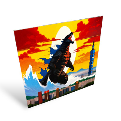 Godzilla Taipei 101 Taiwan Concept Fantasy Art collectible fridge magnet-image