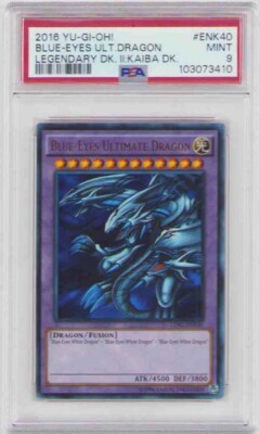 BLUE-EYES ULTIMATE DRAGON HOLO ENK40 LEG. II KAIBA DECK PSA #103073410 MINT 9!-image