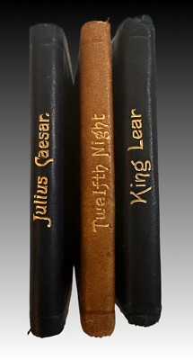 Set Of 3 Shakespeare Plays Knickerbocker Leather Early 1900’s-image