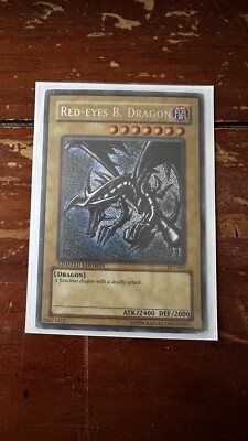 YUGIOH RED EYES B. DRAGON SECRET RARE BPT-005 REVERSE FOIL ERROR-image