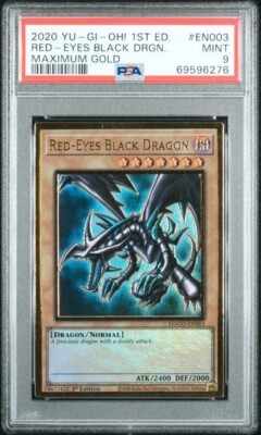 YUGIOH Red Eyes Black Dragon MAGO-EN003 - PSA 9-image
