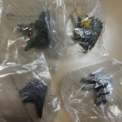 Godzilla Ichibankuji Monster Head Magnet Set of 4 Used-image