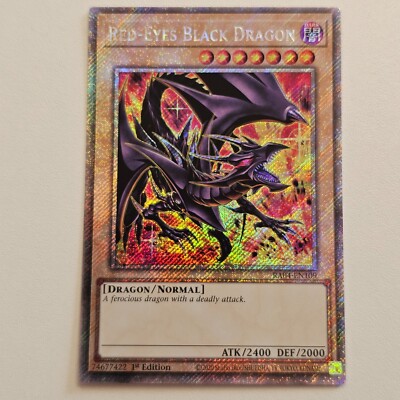 Red Eyes Black Dragon - RA04 - Platinum Secret Rare - Yugioh Euro ALT Art-image