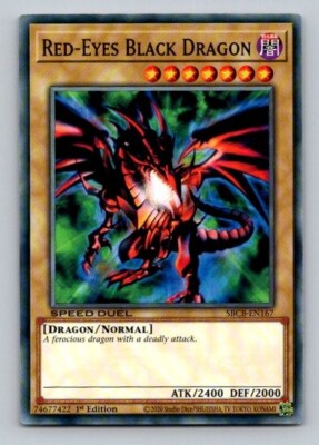 2020 Yugioh Red-Eyes Black Dragon SBCB-EN167 1st Edition Common-image