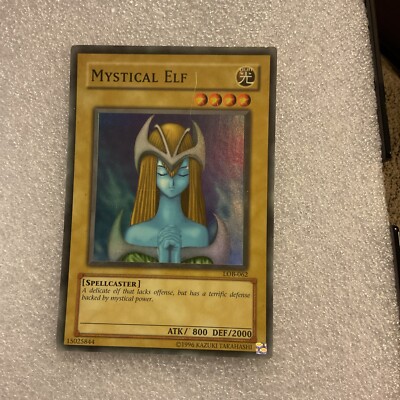 Yu-Gi-Oh! TCG Mystical Elf Legend of Blue Eyes White Dragon LOB-062 LP Yugioh-image