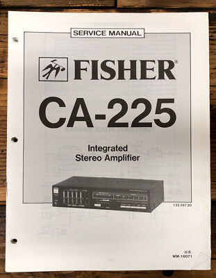 Fisher CA-225 Amplifier  Service Manual *Original*-image