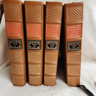Blackstone's Laws of England - 4 Vol Leatherbound Set Legal Classics Library-image