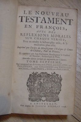 1736 Incomplete French Bible Set Le Nouveau Testament Printed Amsterdam Leather-image