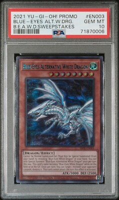 PSA 10 Blue-Eyes Alternative White Dragon SBPR-EN003 Sweepstakes Promo Yugioh-image