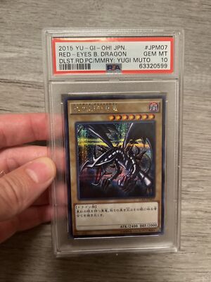 2015 Yugioh Red Eyes Black Dragon Japanese Secret 15AX-JPM07 PSA 10 Gem Mint-image